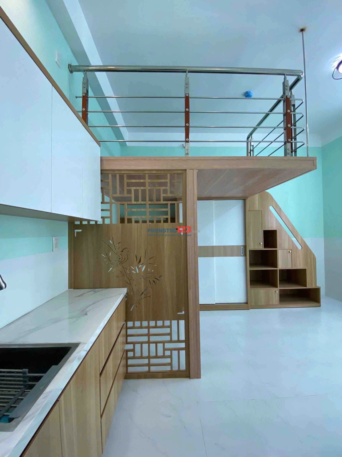 Phòng trọ trệt giá rẻ, gác cao, nuôi Pet, nhận xe điện gần Đầm Sen phù hợp sinh viên full nội thất