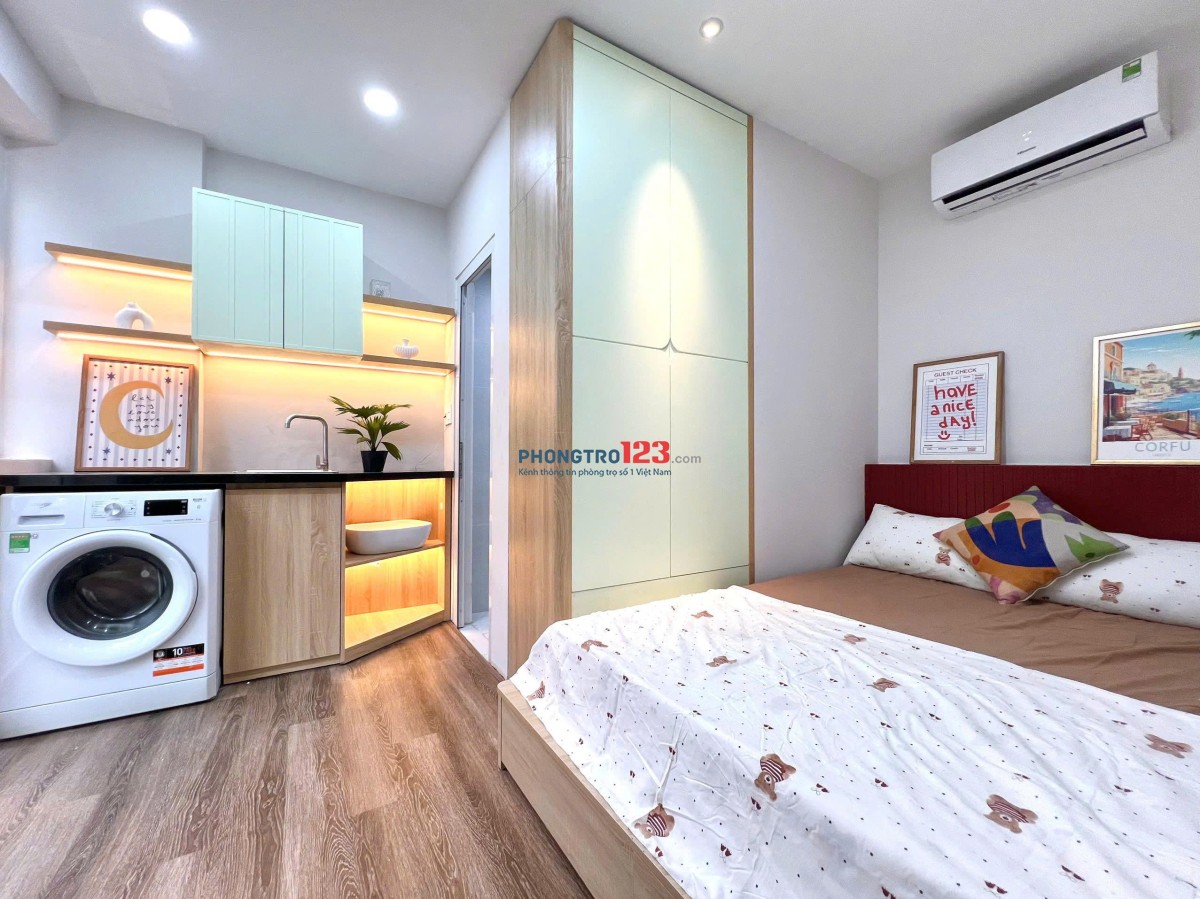 CHO THUÊ PHÒNG FULL NỘI THẤT CỬA SỔ THOÁNG CÓ MÁY GIẶT RIÊNG PHÚ NHUẬN, TIỆN ĐI Q1, Q3