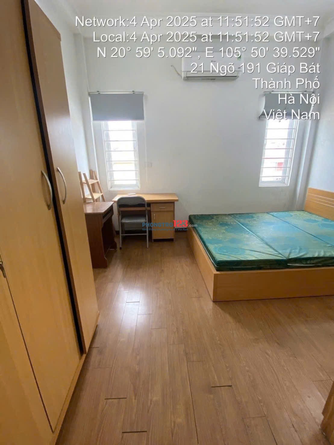 Cho thuê phòng ngõ 191 Giáp Bát Giá: 3,8 triệu/tháng.