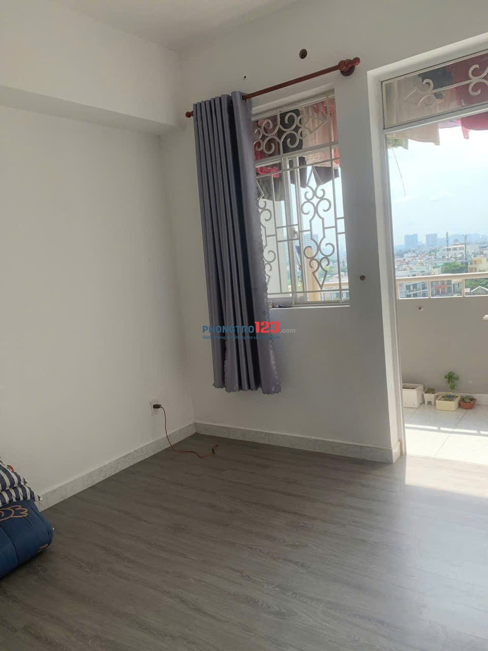 Chung cư Trường Sa, Q3: 1p ngủ, 50m2, máy lạnh, 6triệu