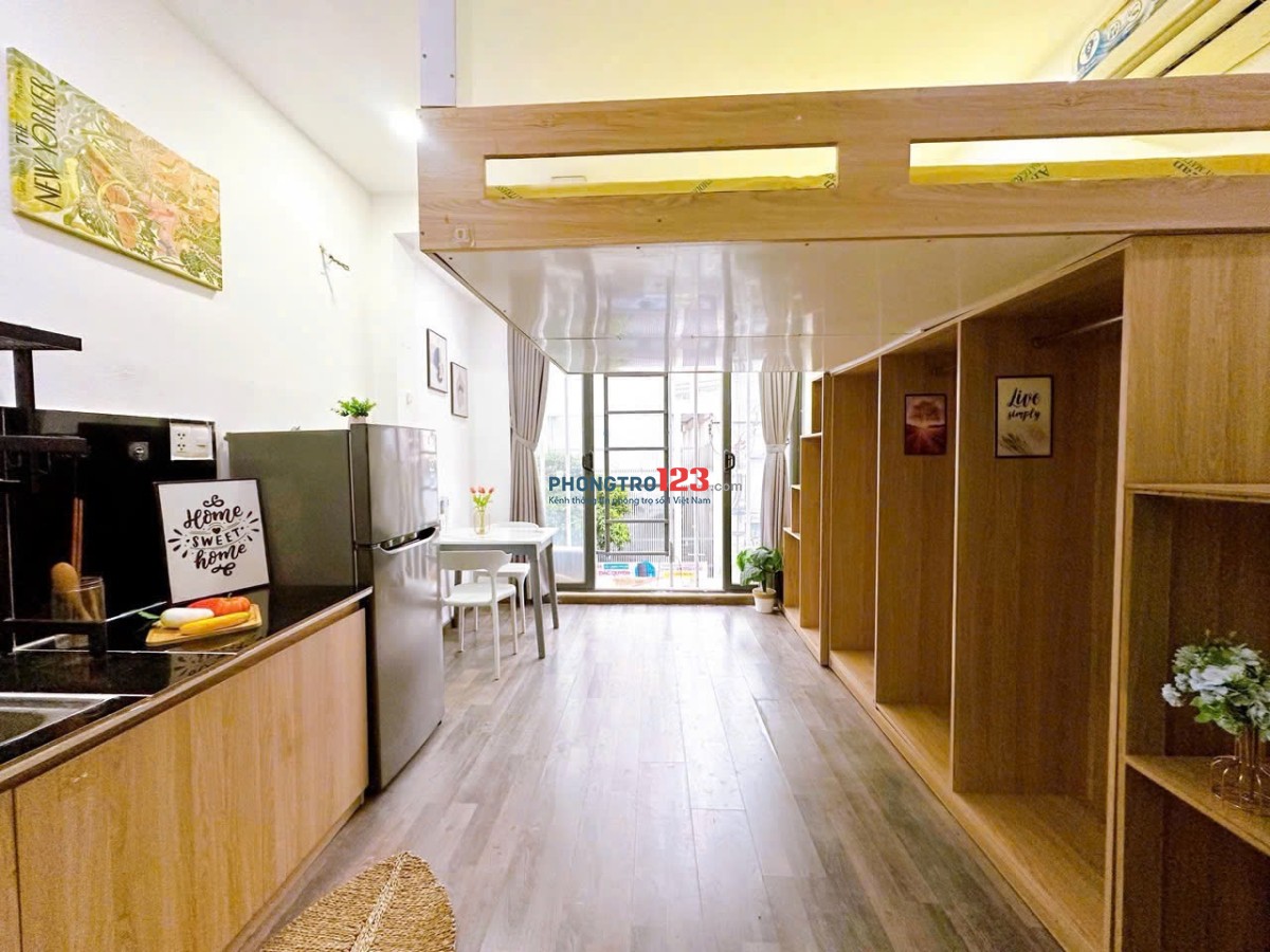 CHO THUÊ PHÒNG CÓ GÁC CÓ CỬA LỚN THOÁNG FULL NỘI THẤT ĐƯỜNG HỒ VĂN HUÊ QUẬN PHÚ NHUẬN, SÁT Q1, Q3