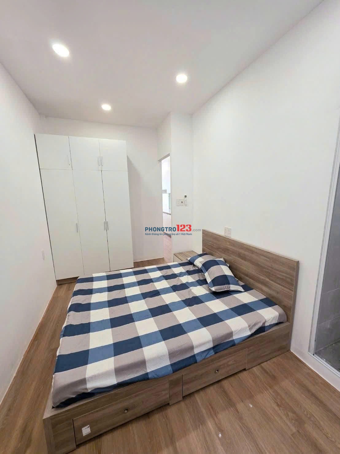 Chung cư Hoàng Sa-Q.3 thang bộ lầu 2, đầy đủ nội thất 1PN, GIÁ 8 TR/TH