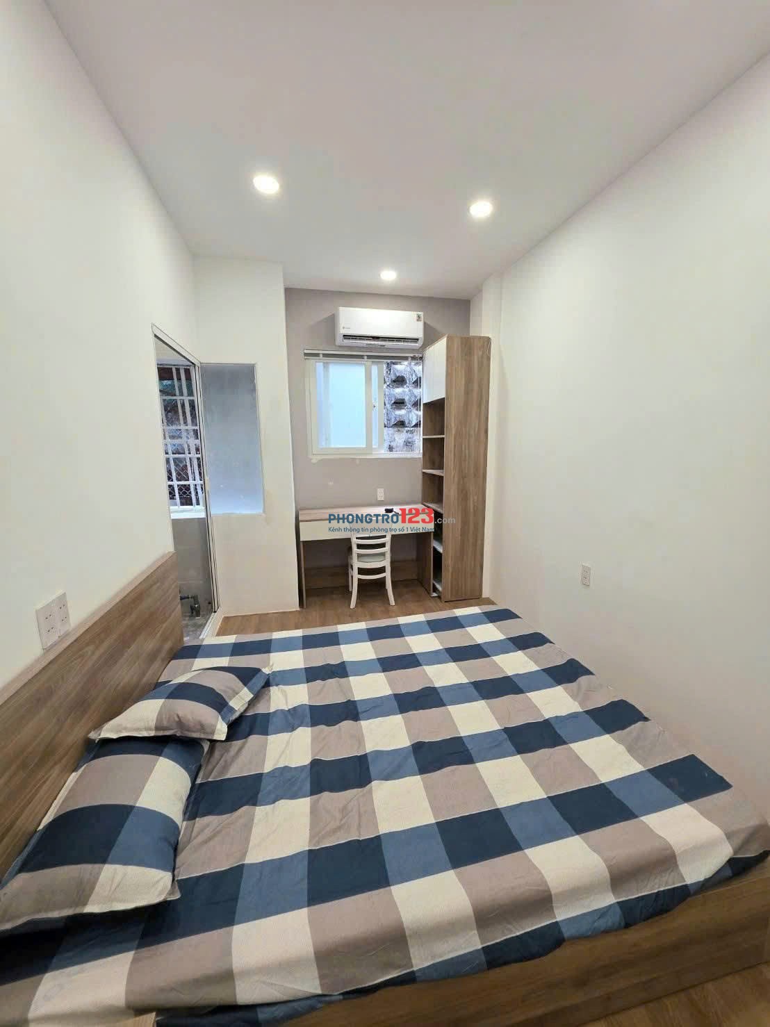Chung cư Hoàng Sa-Q.3 thang bộ lầu 2, đầy đủ nội thất 1PN, GIÁ 8 TR/TH