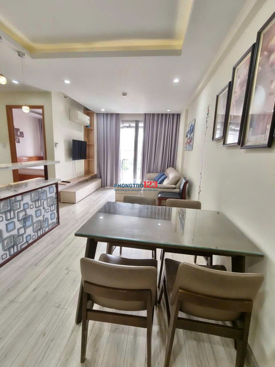 Chung Cư Phú Thạnh Tân Phú,có sẵn nội thất, 94m2, 3PN, Giá thuê 10,7 triệu/th