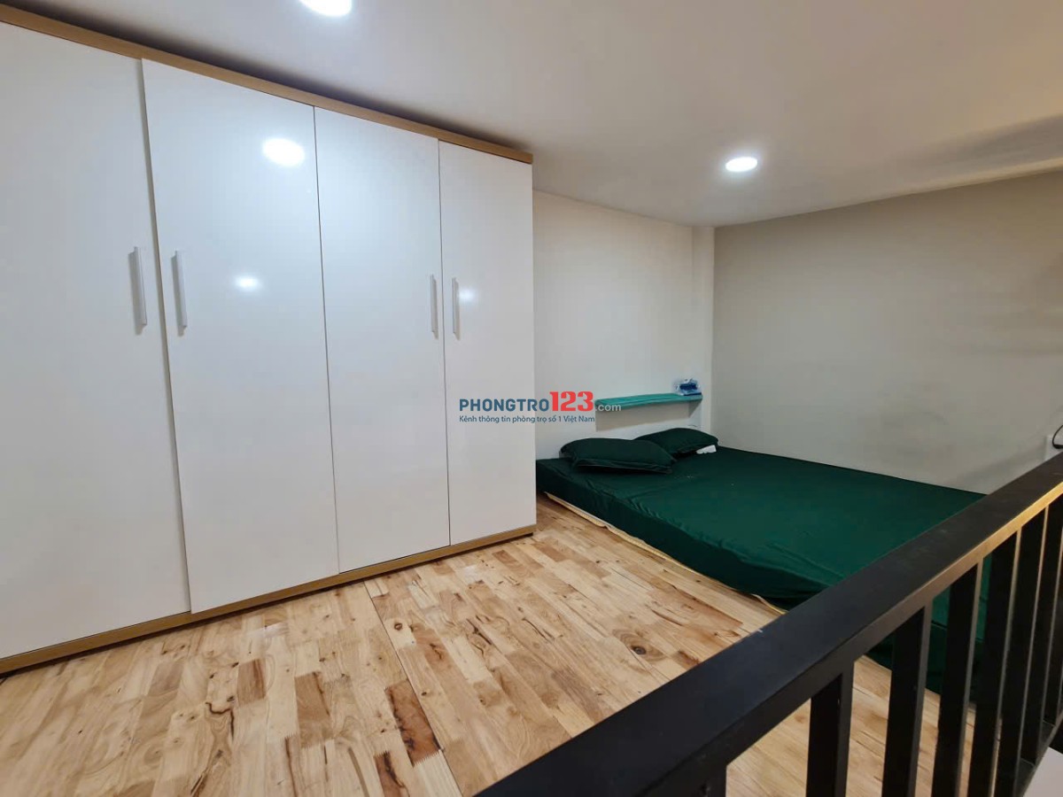 Cho thuê phòng có gác full nội thất máy giặt riêng gần công viên lê văn tám - nhà thờ tân định