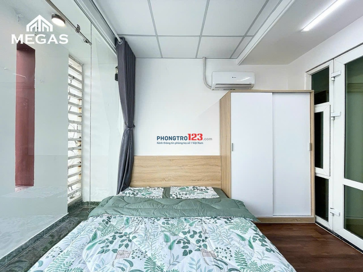 Cho thuê phòng ban công full nội thất gần nhà thờ tân định - công viên lê văn tám - cầu bông