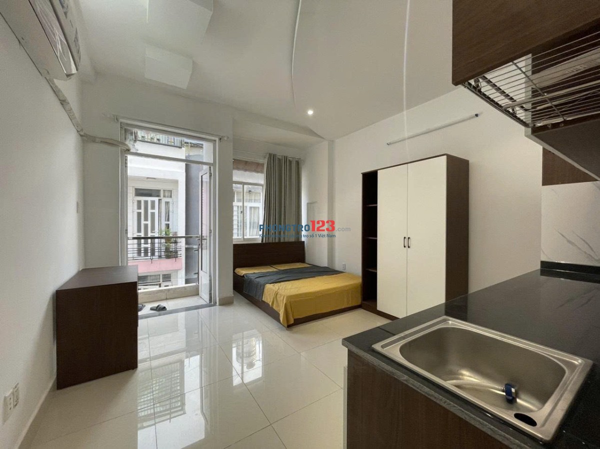 Cho thuê căn hộ rộng, ban công thoáng, máy giặt riêng – Nơ Trang Long, Bình Thạnh gần Bà Chiểu, Q1