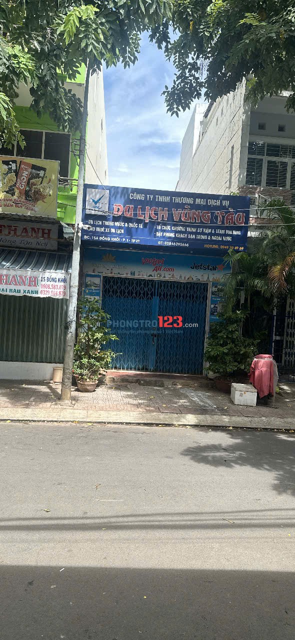 Cho thuê nhà mặt tiền đường Đồng Khởi, diện tích 90m2, diện tích sử dụng 150m2, có gác lửng.