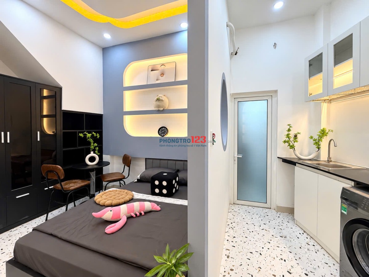 Phòng cho thuê 1PN gần Ngã Tư Bảy Hiền ngay ĐH Văn Hiến chợ Tân Bình đầy đủ tiện nghi