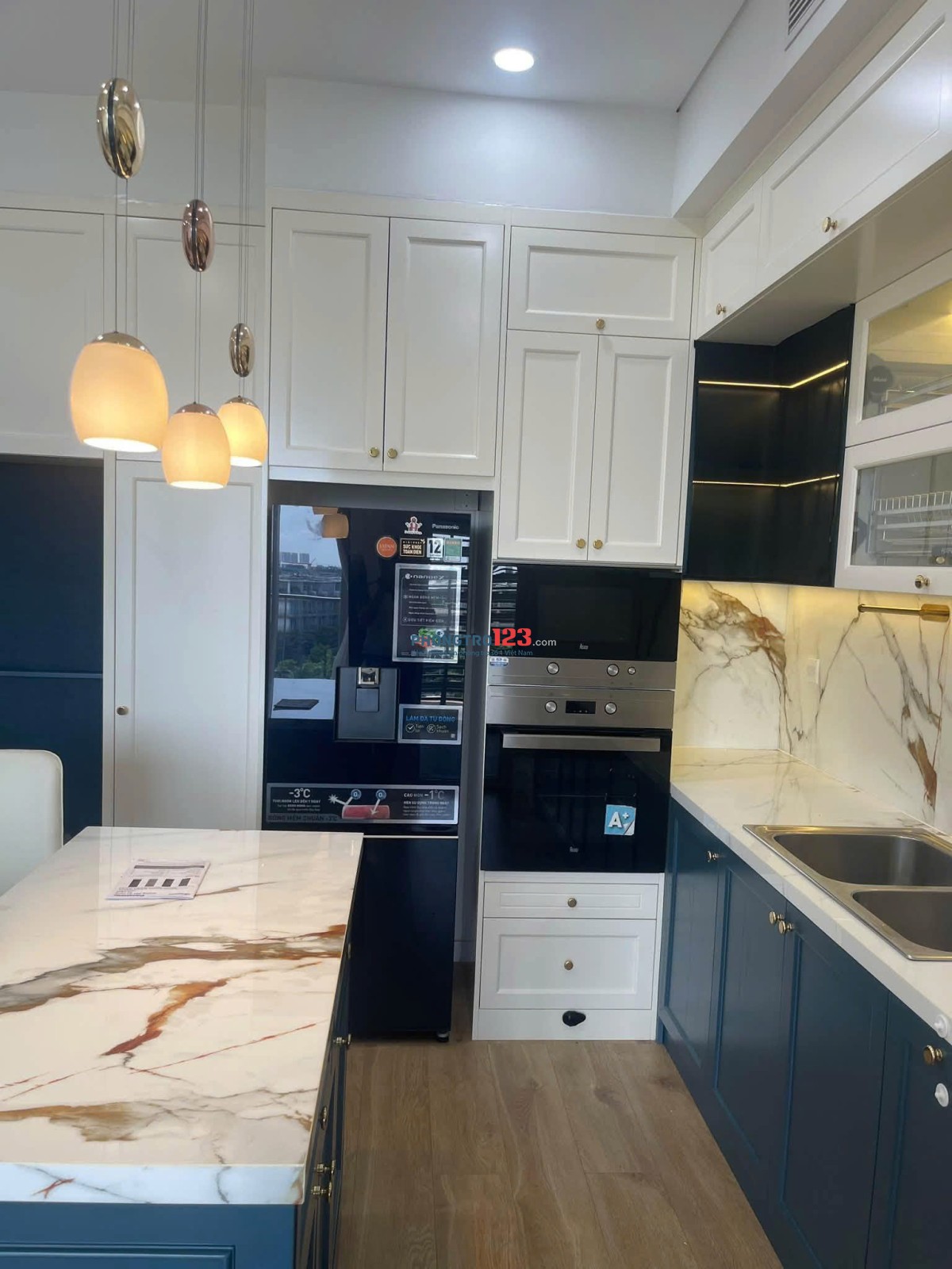 The Manor 2-Nguyễn Hữu Cảnh, 2PN 76m2 Giá thuê 17.5 tr/th full nội thất.