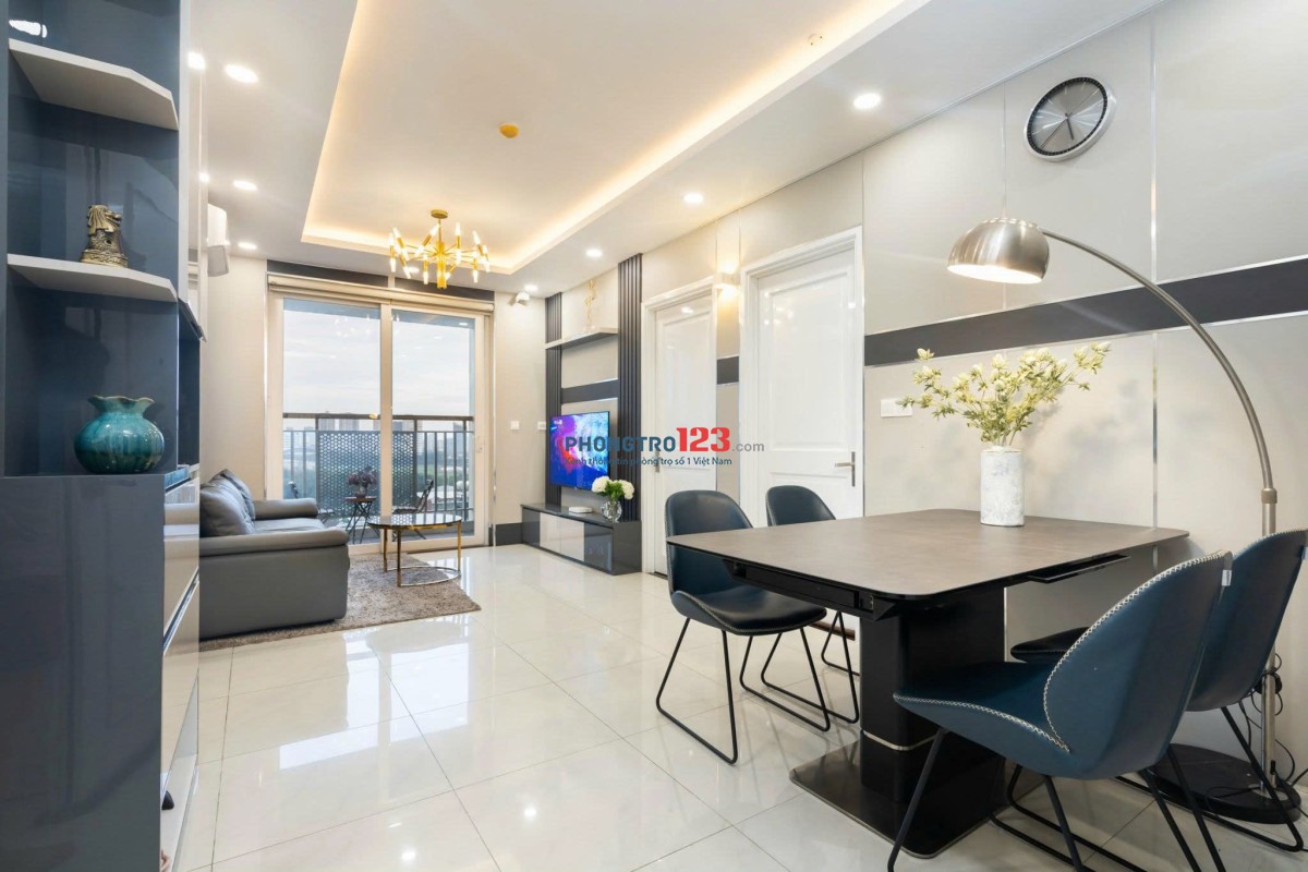 Sky Center, nội thất cao cấp, nhà mới 78m2 2PN, Ban công giá 16tr/th