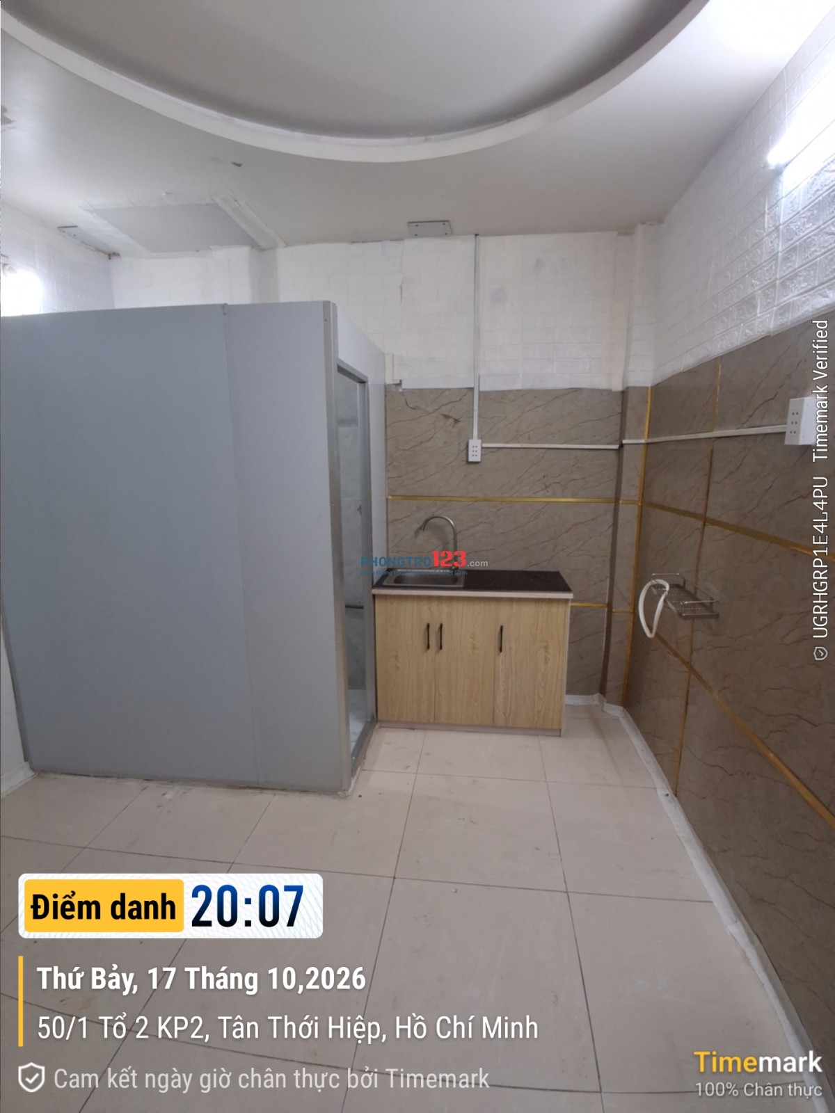 GIÁ THUÊ CHỈ 2.200.000đ/THÁNG PHÒNG CHO THUÊ – GẦN CẦU VƯỢT TÂN THỚI HIỆP Địa chỉ: Đườ
