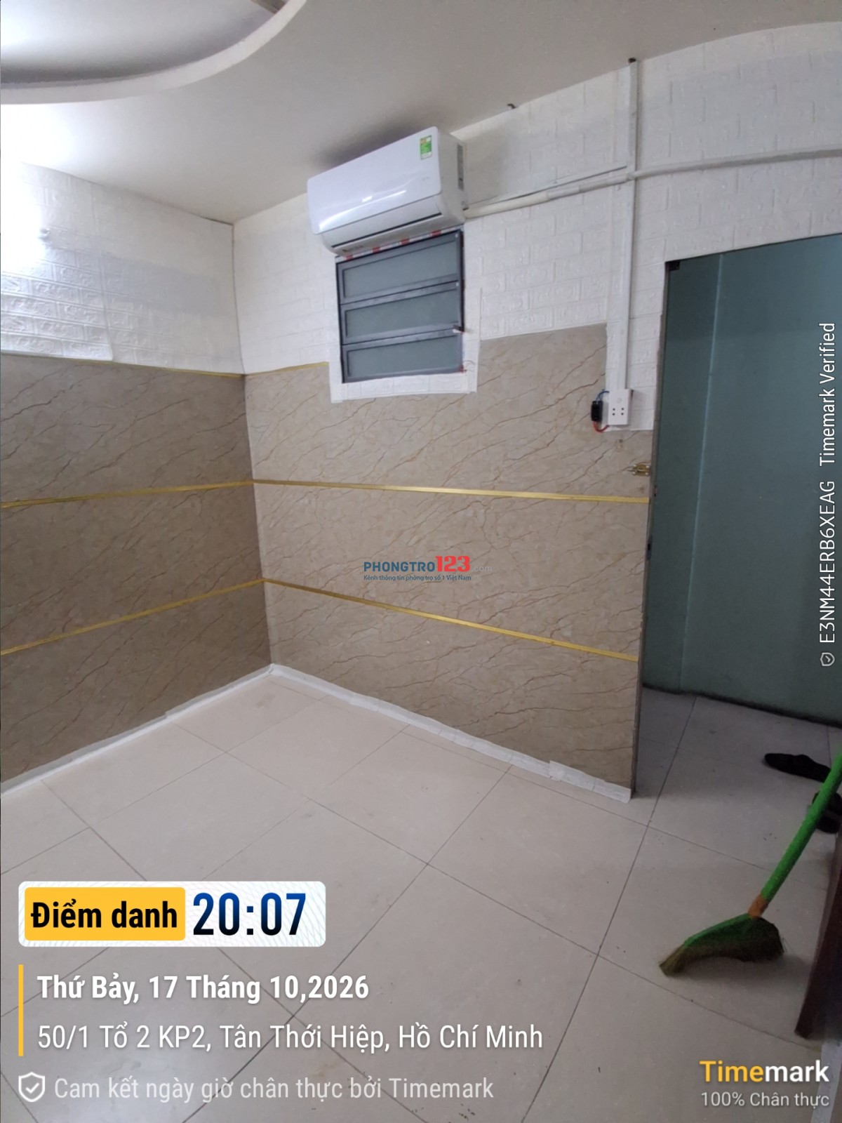 GIÁ THUÊ CHỈ 2.200.000đ/THÁNG PHÒNG CHO THUÊ – GẦN CẦU VƯỢT TÂN THỚI HIỆP Địa chỉ: Đườ