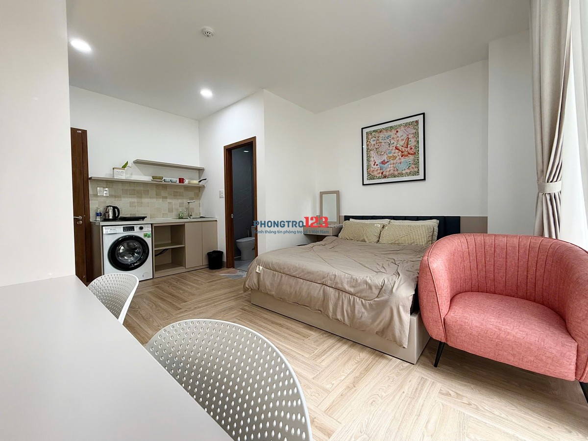 Cho thuê căn hộ dịch vụ full nội thất có bancol gần sân bay bệnh viện Tâm Anh