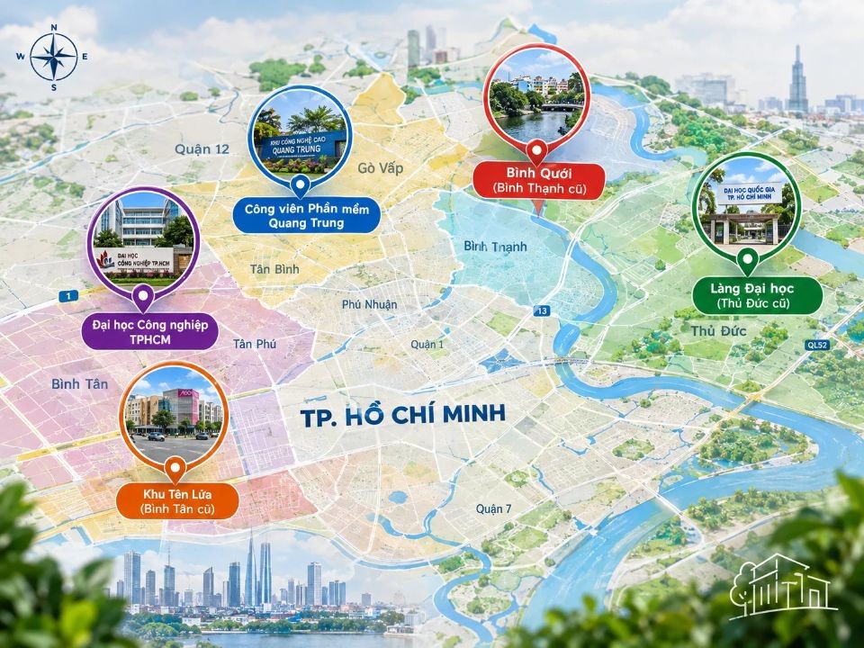 Top 5 khu vực "hot" nhất để thuê trọ tại TPHCM