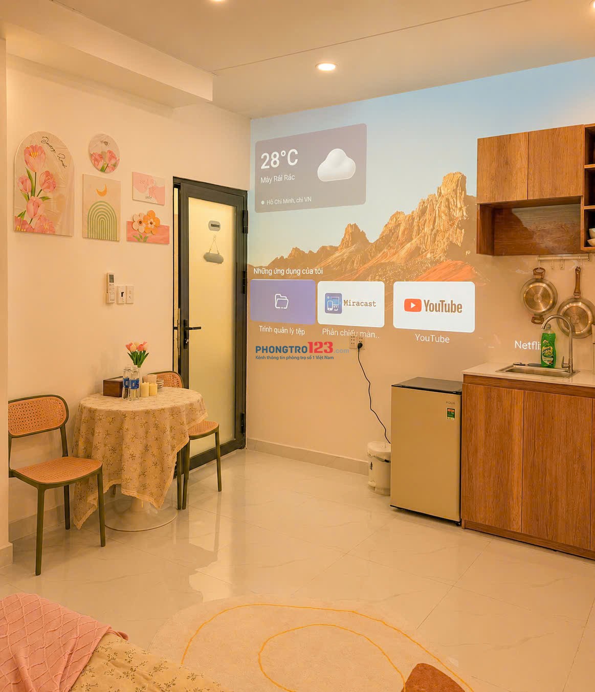 Cho thuê phòng studio xinh, ban công thoáng, full nội thất – Phan Xích Long, Phú Nhuận gần Q1, Q3