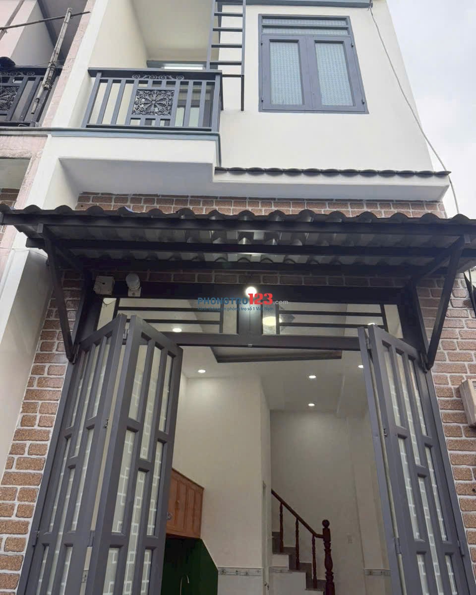 Nhà nguyên căn cho thuê hẻm Vũ Huy Tấn, 1 trệt 1 lầu, 2PN giá 13tr/tháng