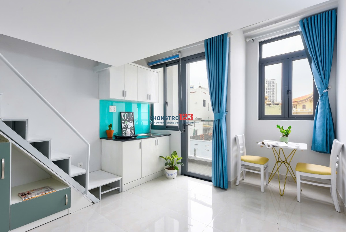 CHO THUÊ CĂN HỘ CÓ GÁC, BAN CÔNG VIEW THOÁNG – NƠ TRANG LONG, BÌNH THẠNH | GẦN VLU, HUTECH, LANDMAR