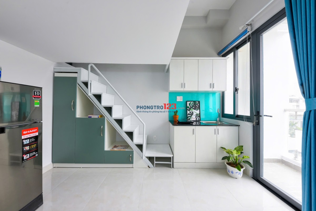 CHO THUÊ CĂN HỘ CÓ GÁC, BAN CÔNG VIEW THOÁNG – NƠ TRANG LONG, BÌNH THẠNH | GẦN VLU, HUTECH, LANDMAR