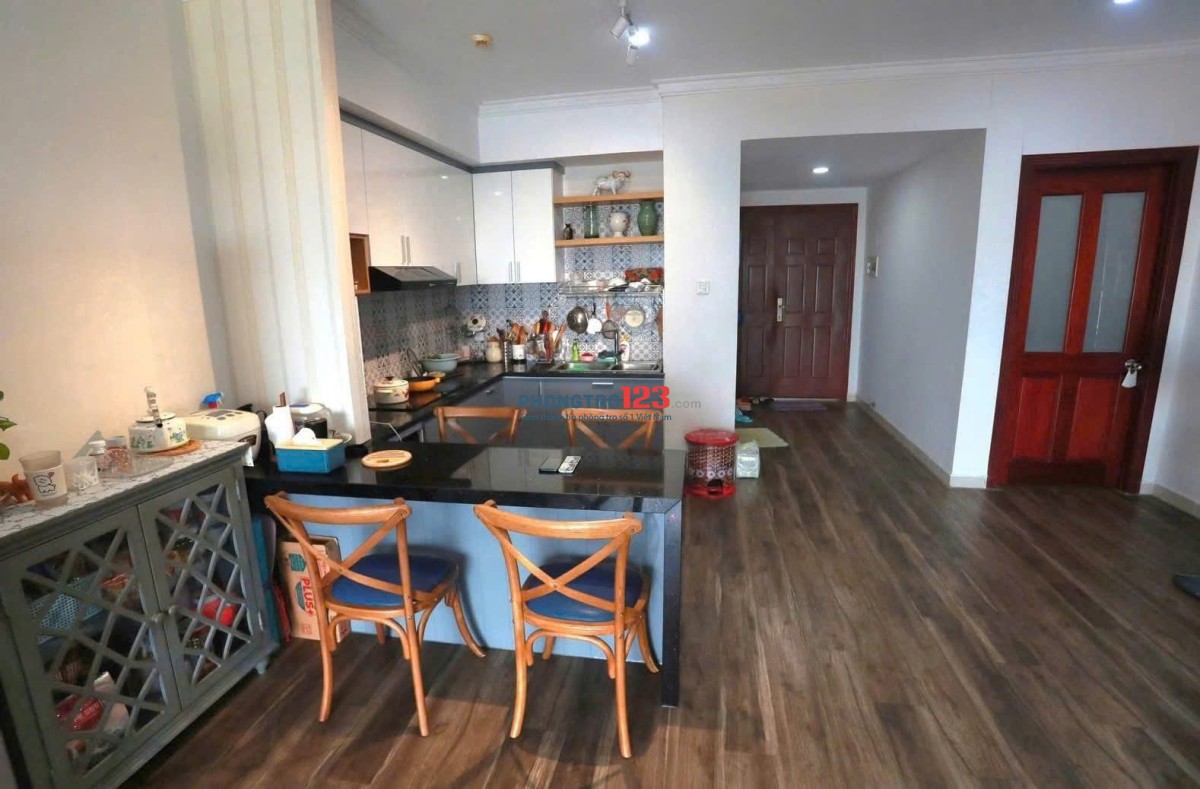Cho thuê 9,5tr căn hộ 98m2, 2p ngủ, NT, C/c Phú Thạnh- Nguyễn Sơn