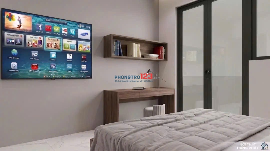 Phòng cao cấp. Mới hoàn thiện, nội thất mới bóc siu, Riêng tư, bảo mật. Mt đường số Ph Tân Quy.