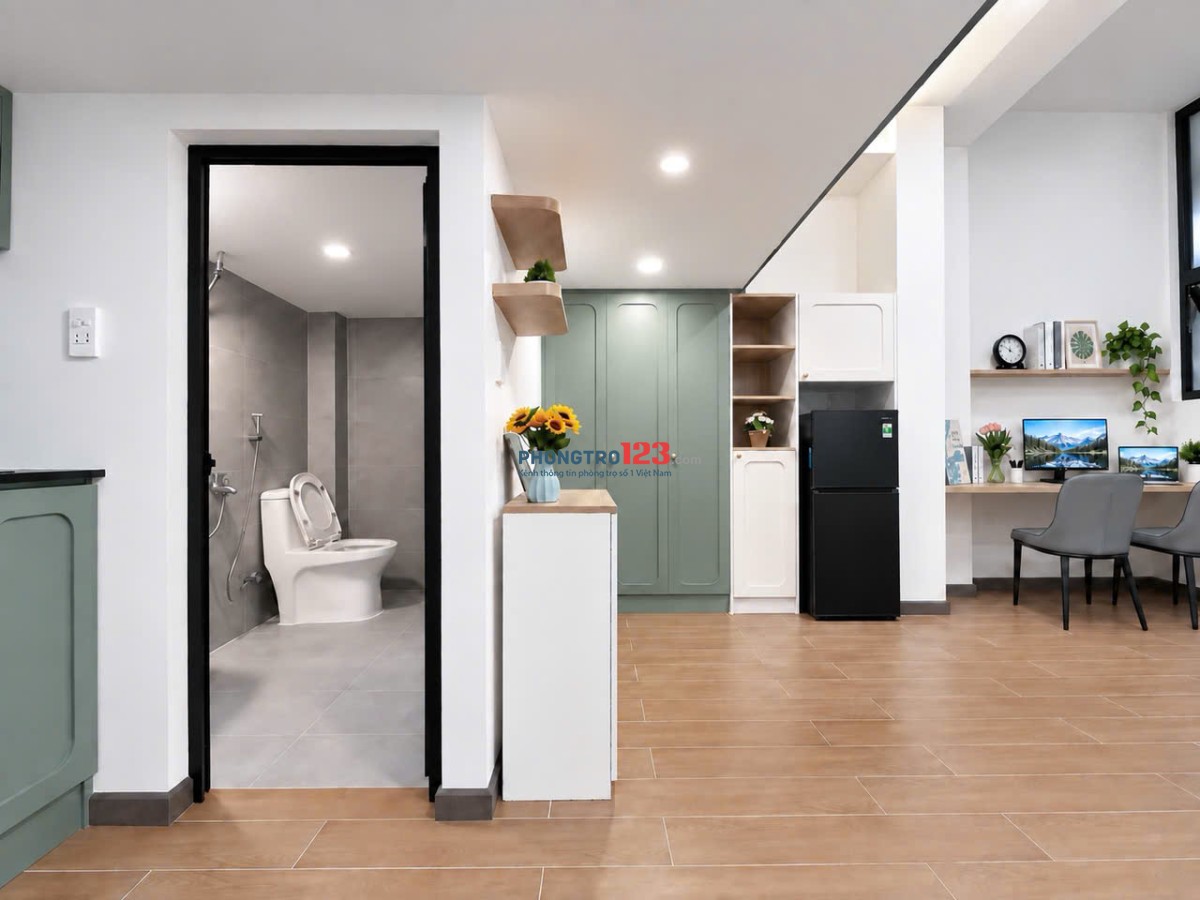 Cho thuê căn hộ mới có gác - máy giặt riêng - full nội thất - giáp Quận 1 - Nguyễn Thượng Hiền -