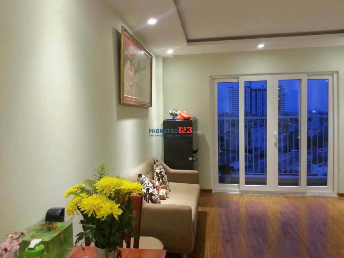 Chung cư Screc, Trường Sa, Q3: 2p ngủ, 80m2, full NT, 13,5triệu