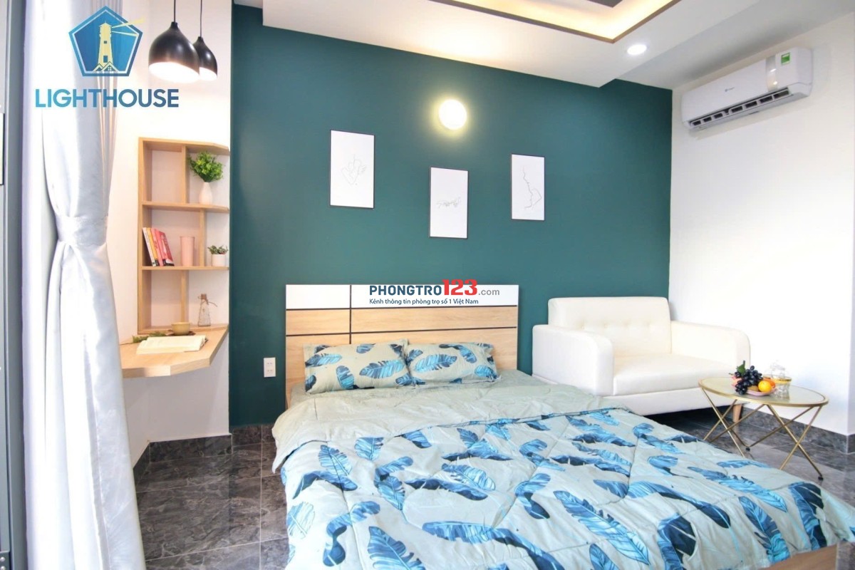 Căn hộ studio có ban công Phú Nhuận, thang máy, vân tay, full nội thất, dọn vào ở ngay