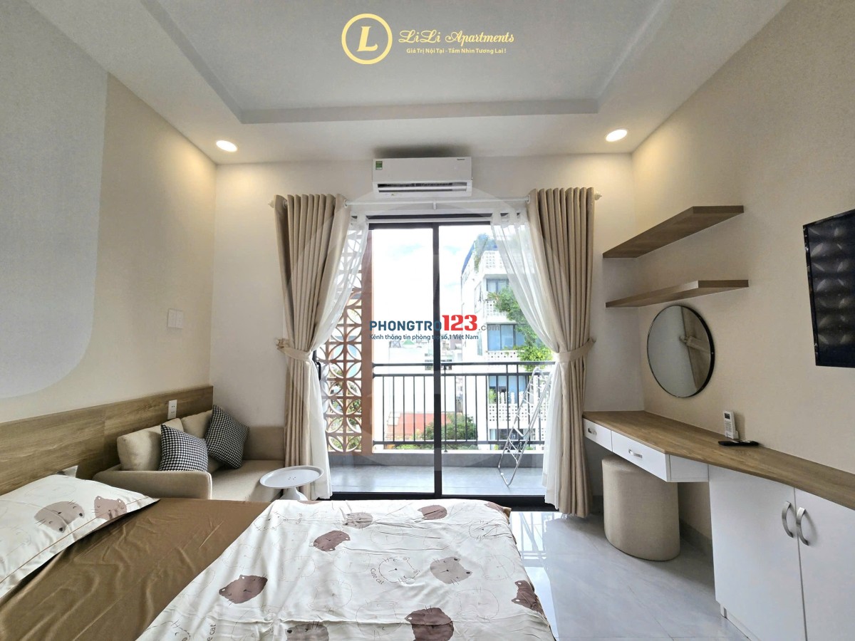  Cho thuê căn hộ 1 phòng ngủ - full nội thất - có ban công - giáp quận 1 - An Phú - Quận 2